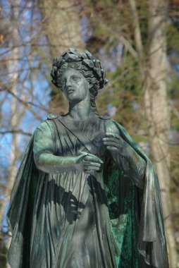 Statue of the muse of poetry clipart