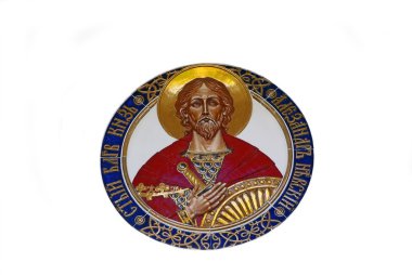 The icon of Saint Alexander Nevsky clipart