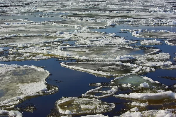 stock image Floating of ice in spring