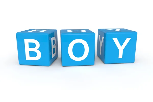Boy cubes — Stock Photo, Image