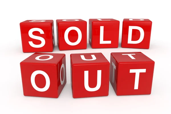 Sold Out cubes — Stock Photo, Image
