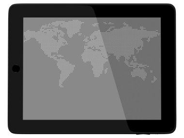 tablet pc bilgisayar woth Dünya Haritası