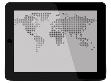 tablet pc bilgisayar woth Dünya Haritası