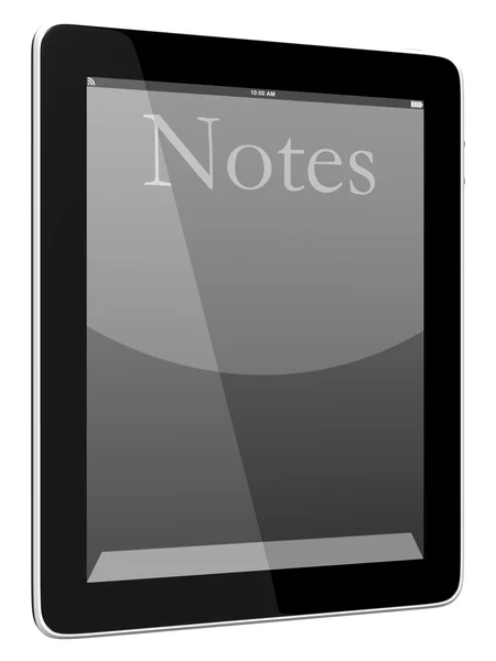 Notes on Tablet PC Computer — Stock Photo, Image