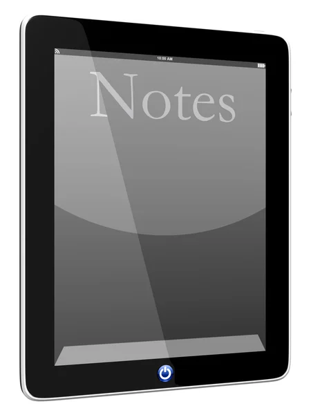 Notes on Tablet PC Computer — Stock Photo, Image