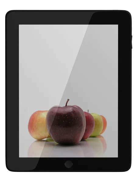Tablet Genérico Computador e livro - Conceito de Biblioteca Digital — Fotografia de Stock