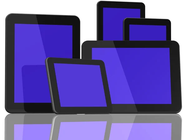 Skupina počítačů typu tablet — Stock fotografie