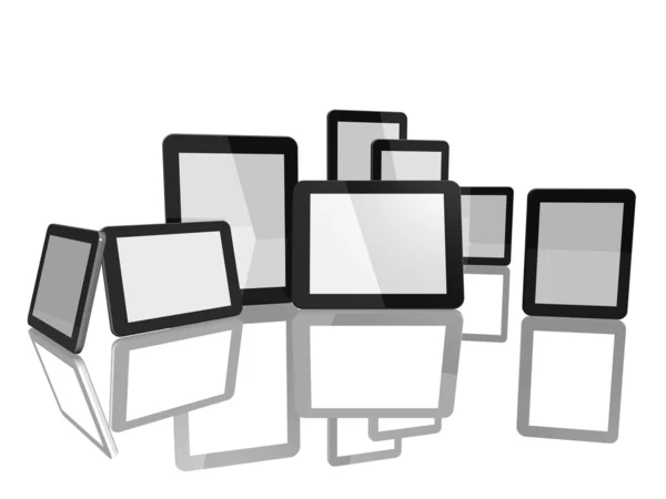 Grupp tablet datorer — Stockfoto