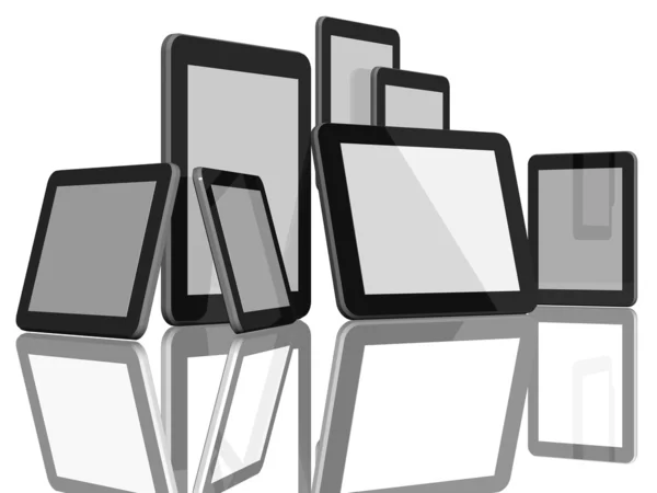 Skupina počítačů typu tablet — Stock fotografie