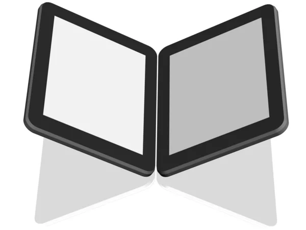 デジタル ブックのコンセプト - 2 つのタブレット コンピューター — ストック写真