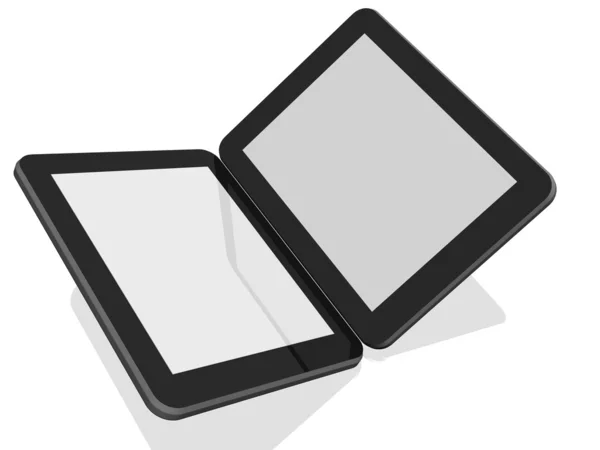 Två pekdatorer som bok — Stockfoto