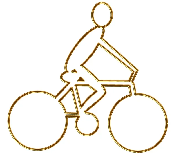 Cycliste doré — Photo