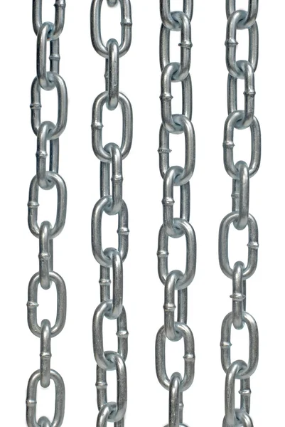 Dört çelik zincirler — Stok fotoğraf