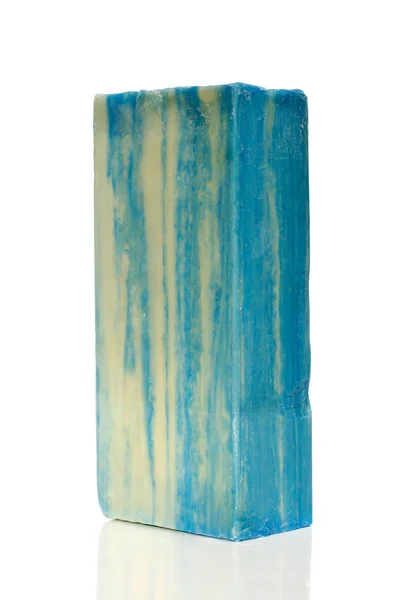 蓝肥皂栏 — 图库照片