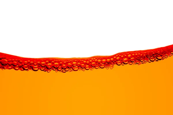 Línea de combustible naranja con burbujas — Foto de Stock