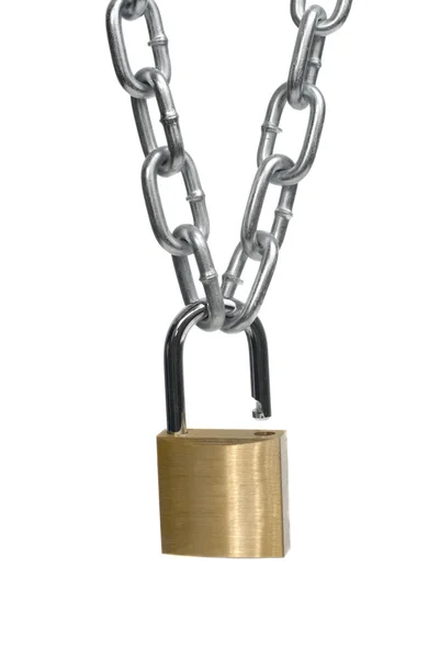 Open padlock and chain — Stock Photo, Image