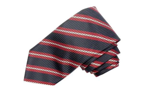 Полосатый красный, белый и синий галстук — стоковое фото