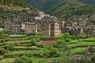 Old moutain village in Portugal clipart