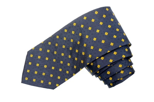Желтый бриллиантовый узор и голубой галстук — стоковое фото
