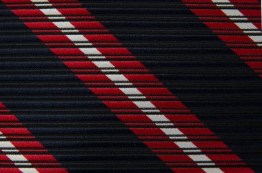 Closeup view of a striped neck tie clipart