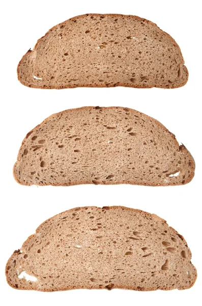 Plátky z černé žitného chleba — Stock fotografie
