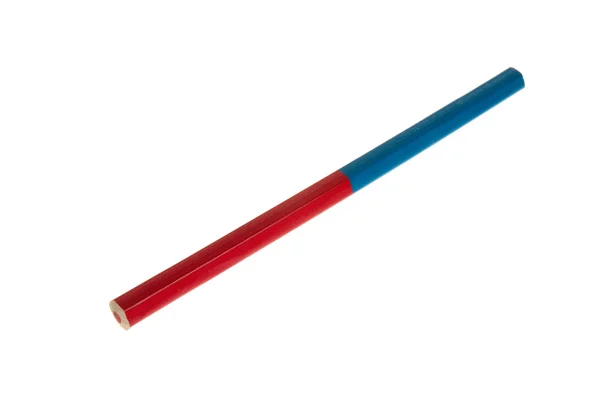 Dikke rode en blauwe staat-potlood — Stockfoto