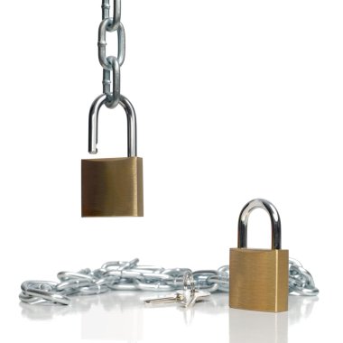 Padlocks and chain clipart