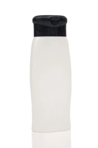 Белая бутылка шампуня — стоковое фото