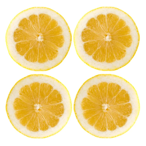 Four fresh lemon halves — Stock Photo, Image