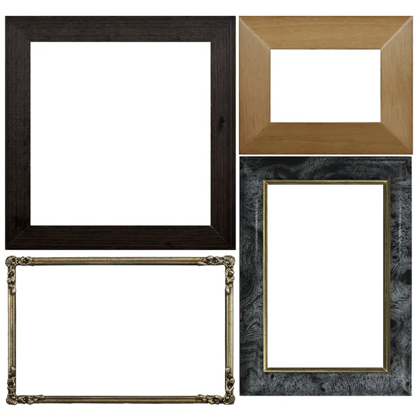 Vier antieke foto frames — Stockfoto