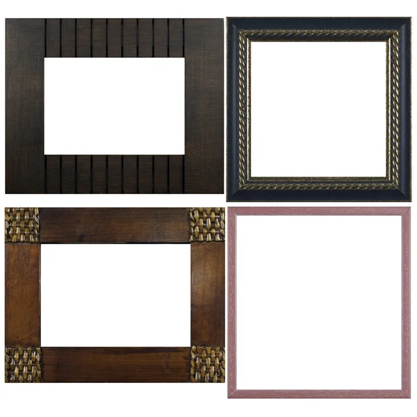 Vier antieke foto frames — Stockfoto