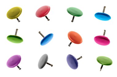 Colored taks clipart