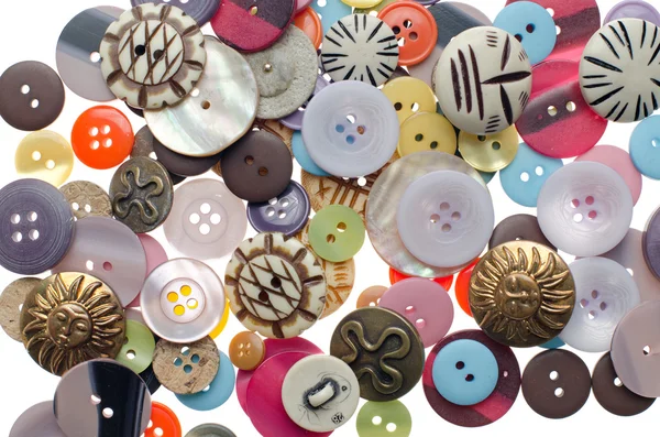 Σωρό των ράβοντας κουμπιών — Φωτογραφία Αρχείου