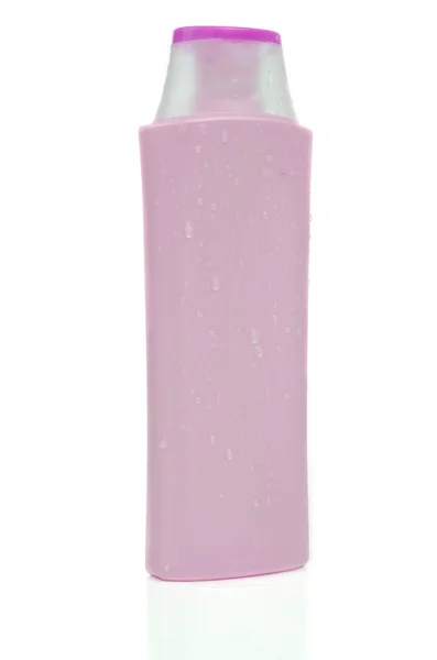 Розовая бутылка шампуня — стоковое фото