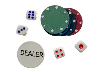 Poker fişleri ve zarları