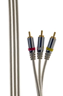 Video cable with a gold covering clipart