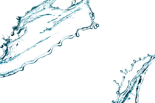 Salpicadura de agua de color azul — Foto de Stock