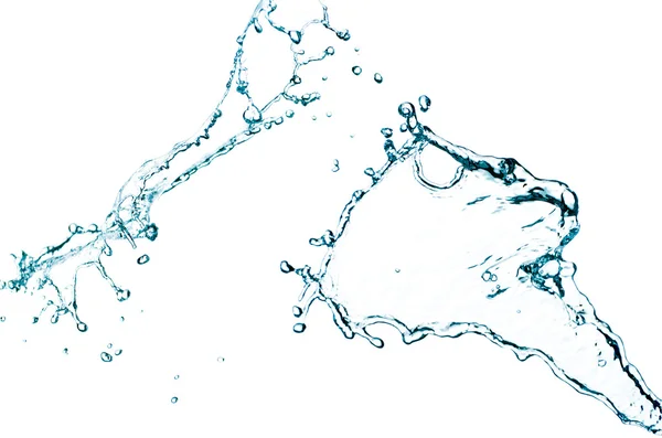 Plusk wody niebieski kolor — Zdjęcie stockowe