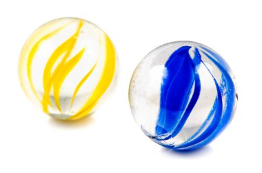 A Pair of Glass Cateye Marbles clipart