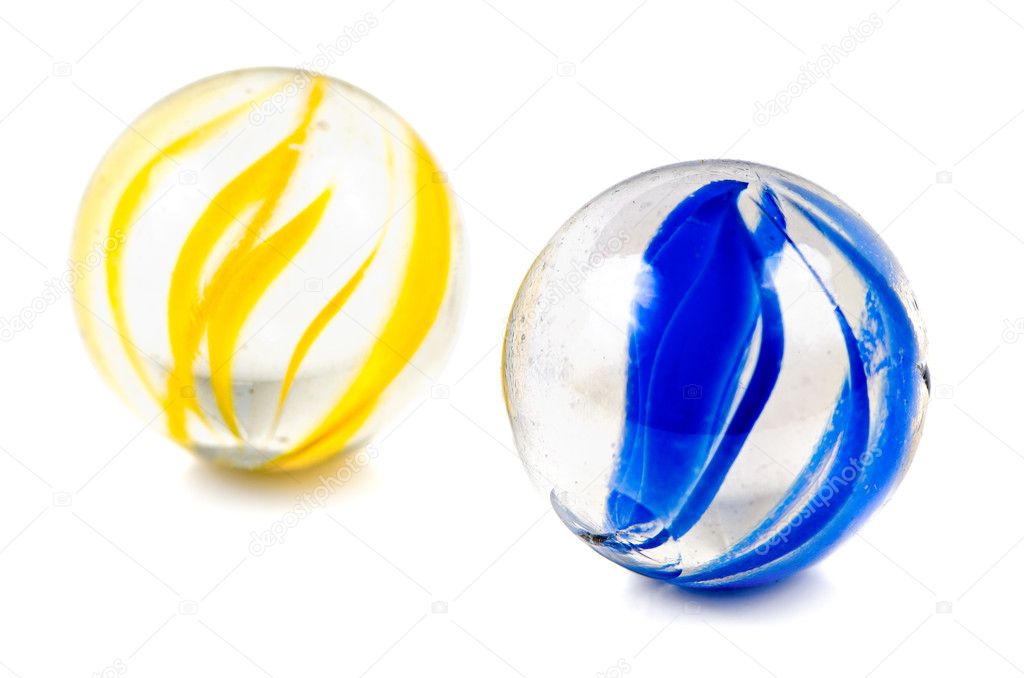 A Pair of Glass Cateye Marbles