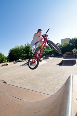 BMX Bike Stunt bar spin clipart