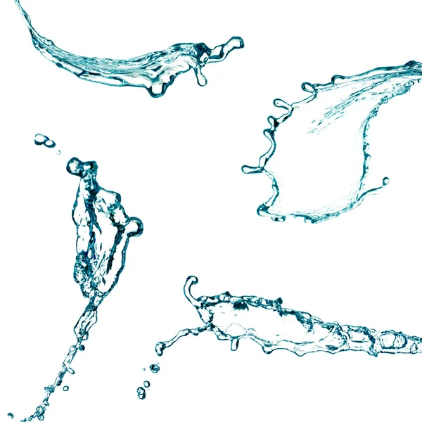 Plusk wody niebieski kolor — Zdjęcie stockowe