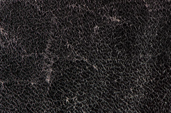 Dark black leather — Stock Photo, Image