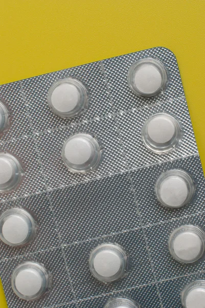Pack of white pills — Stock Photo, Image