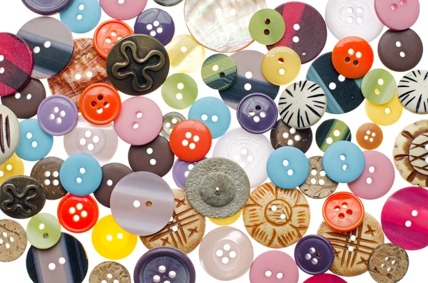 Куча швейных кнопок — стоковое фото