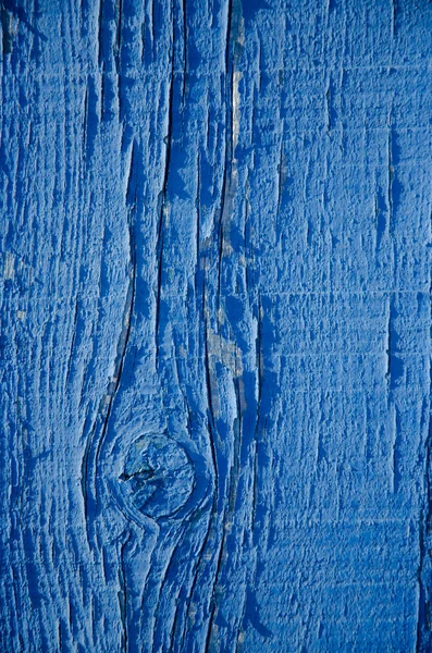 Blauwe verf op hout achtergrond — Stockfoto