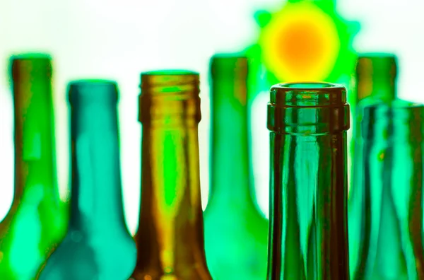 stock image Green Glass Bottles