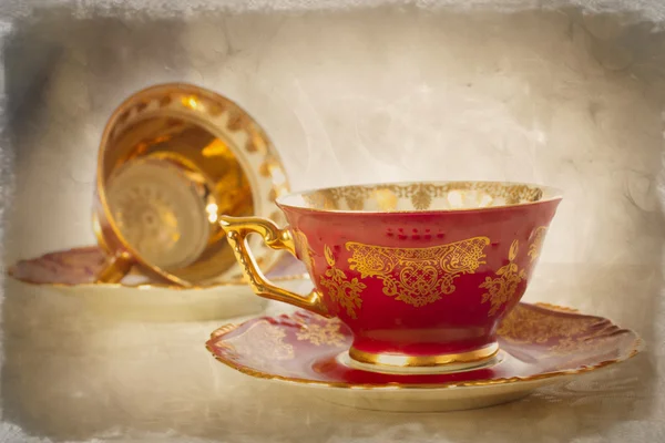 Vintage Cup and Saucer — Stock Photo, Image