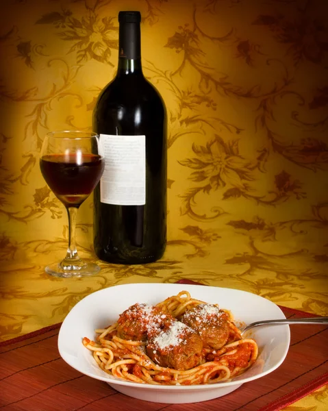 Cena de espaguetis — Foto de Stock