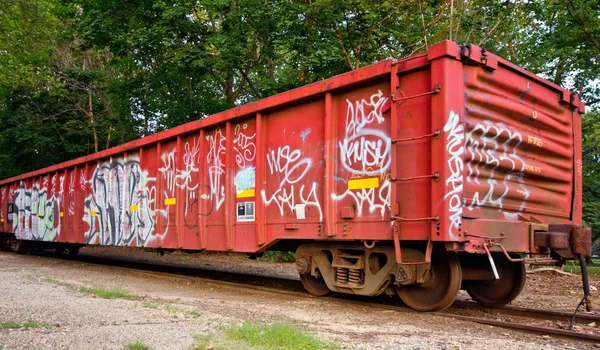 Graffiti vonat — Stock Fotó